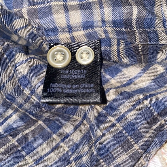 John Varvatos USA Shirt Mens Size Large plaid check‎ Button up - Picture 5 of 10
